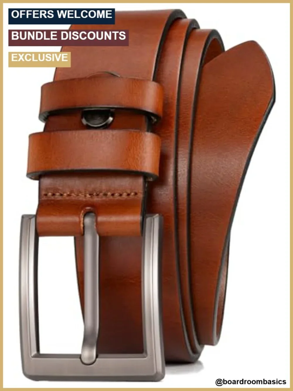 Men's Full Grain Leather Belt 1.5